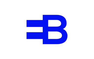 EB or BE Letter Initial Logo Design, Vector Template