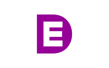 ED or DE Letter Initial Logo Design, Vector Template