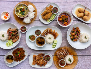 Thai food special dishes mix
