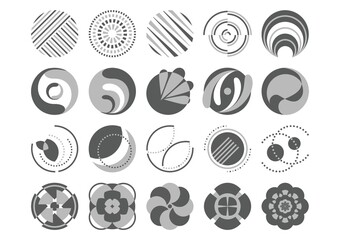 set of abstract icons