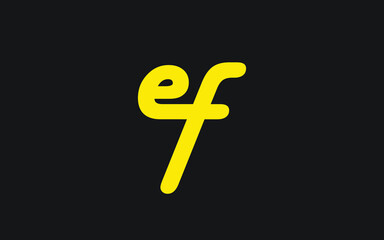 ef or fe Letter Initial Logo Design, Vector Template