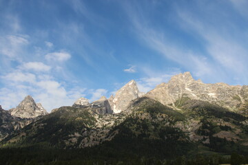 Fototapeta na wymiar Grand teton mountains lined up