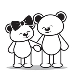 teddy bears in love