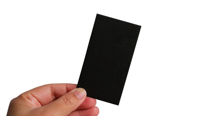 hand holding a black leather wallet