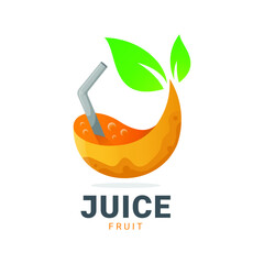 Orange Juice Fresh Drink Logo