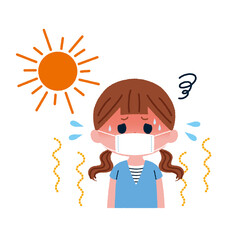 熱中症 マスク こども イラスト