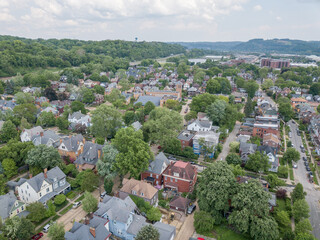 Aspinwall Pennsylvania Aerial Skyline cityscape