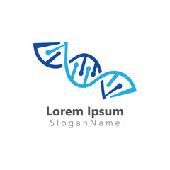 DNA Helix icon logo template human genetic vector Simple logo vector illustration