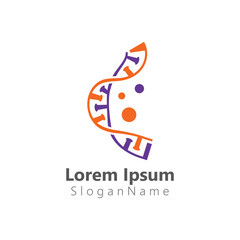 DNA Helix icon logo template human genetic vector Simple logo vector illustration