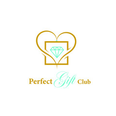 perfect gift club  logo vektor illustration