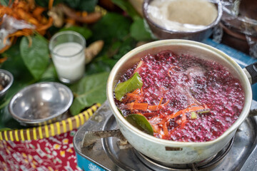 wedang uwuh traditional Javanese drink, made from spices and herbs