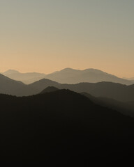 sunset in the mountains