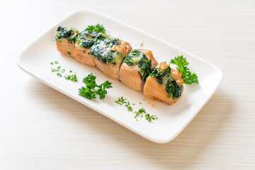 Chicken breasts stuffed with spinach and cheese