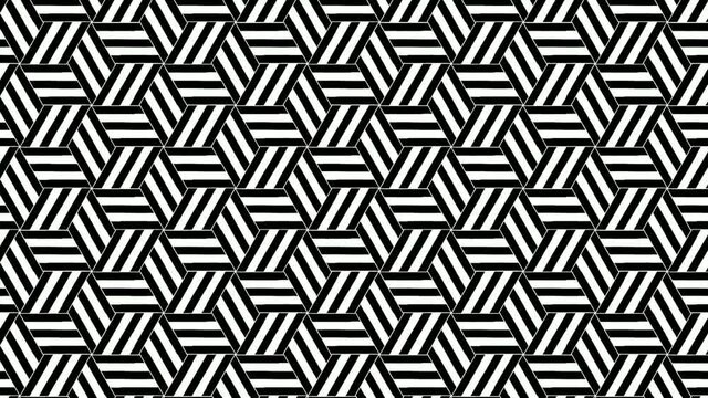 Zig zag b&w shapes horizontal animation vector motion