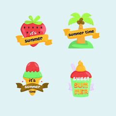 summer labels hand drawn flat design (3)
