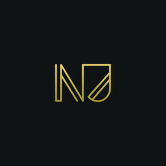 Creative modern elegant trendy unique artistic NJ JN N J initial based letter icon logo