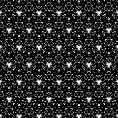 Ornament with elements of black and white colors.