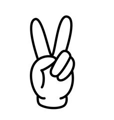 じゃんけんチョキ　ピース　Vサイン