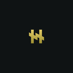 Fototapeta premium Creative modern elegant trendy unique artistic H HH initial based letter icon logo