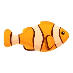 Clown fish icon. Cartoon of clown fish vector icon for web design isolated on white background