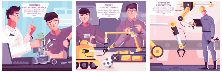 Robotics Flat Compositions Set