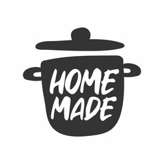 Homemade. Badges, labels and logo elements, retro symbols for bakery shop, cooking club, cafe, or home cooking. Vector emblem