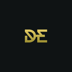 Creative modern elegant trendy unique artistic DE ED D E initial based letter icon logo.
