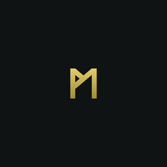 Obraz premium Creative modern elegant trendy unique artistic M MM initial based letter icon logo.