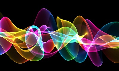 Wave abstract images, color design Abstract colored wave 