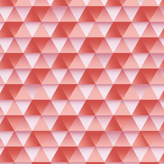 三角の幾何学模様のパターン柄　赤系