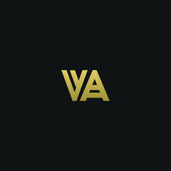 Creative modern elegant trendy unique artistic VA AV V A initial based letter icon logo.