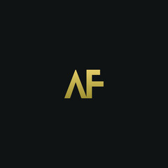 Obraz premium Creative modern elegant trendy unique artistic AF FA A F initial based letter icon logo.