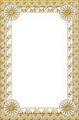 Frame art deco gold on white