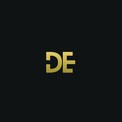 Creative modern elegant trendy unique artistic DE ED D E initial based letter icon logo.