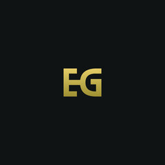 Creative modern elegant trendy unique artistic EG GE E G initial based letter icon logo.