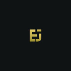 Creative modern elegant trendy unique artistic EJ JE E J initial based letter icon logo.
