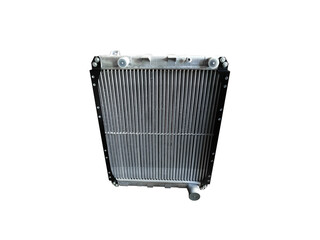 New aluminum car radiator car cooling system on an isolated white background. Spare parts.