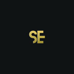 Creative modern elegant trendy unique artistic SE ES S E initial based letter icon logo.