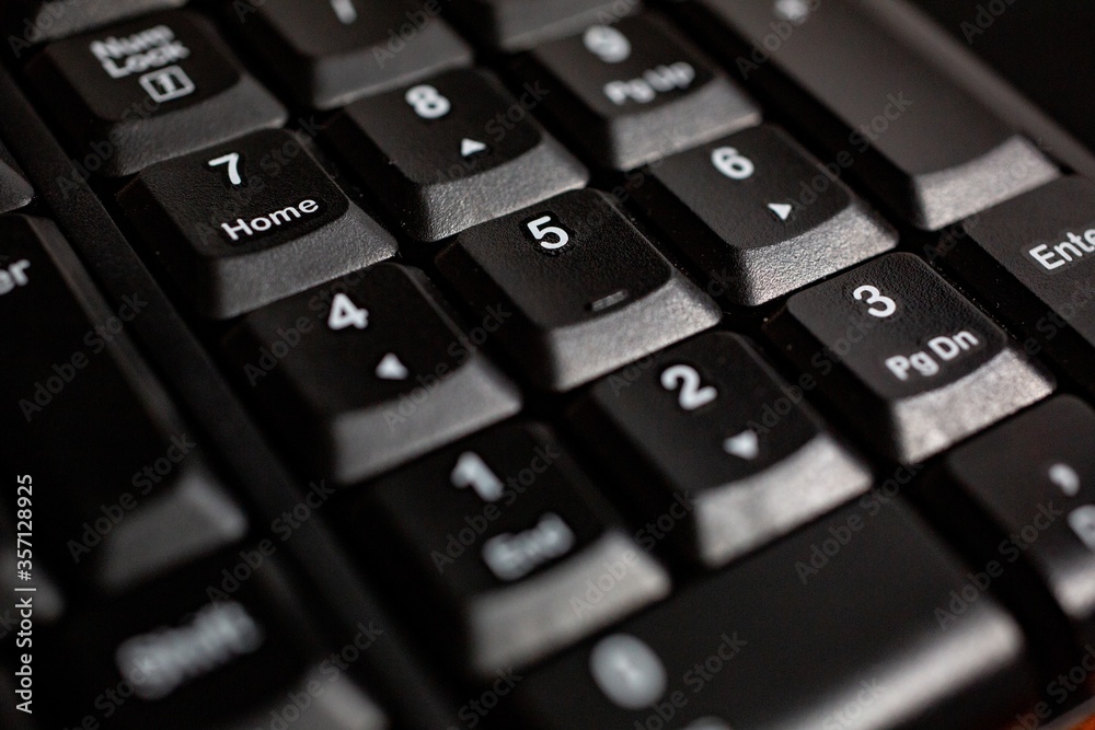 Canvas Prints Closeup shot of black computer keyboard buttons