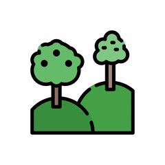 tree fill outline icon