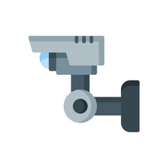 flat style icon of security camera isolated on white background. EPS 10