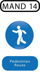  MAND 14, Pedestrian Route, Mandatory, Occupational Safety and Health
