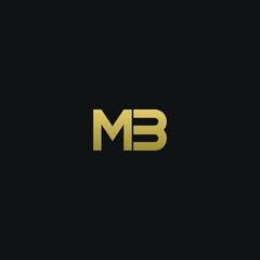 Creative modern elegant trendy unique artistic MB BM M B initial based letter icon logo.