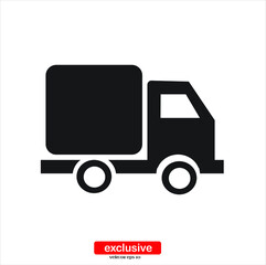  truck  icon. icon.Flat design style vector illustration for graphic and web design.	
