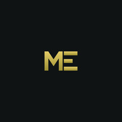 Creative modern elegant trendy unique artistic ME EM M E initial based letter icon logo.