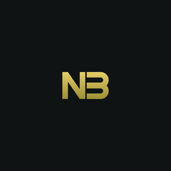 Creative modern elegant trendy unique artistic BN NB B N initial based letter icon logo.