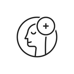 linear human head like positive attitude