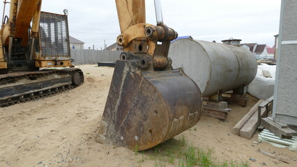 Fototapeta na wymiar excavator-caterpillar machinery construction