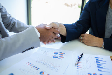 businessman handshake for investment projects online marketing.concept