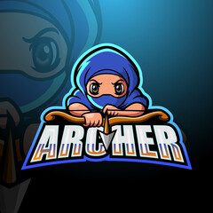 Archer mascot esport logo design © frescostudio